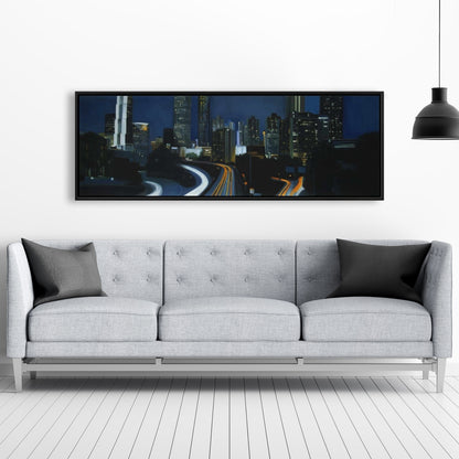 Toile encadrée Atlanta la nuit | Décoration de chambre urbaine
