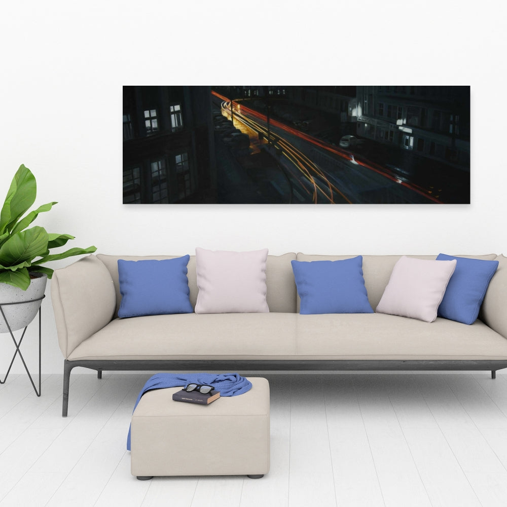 American Yellow Bedroom Canvas - Downtown Home Decor Art