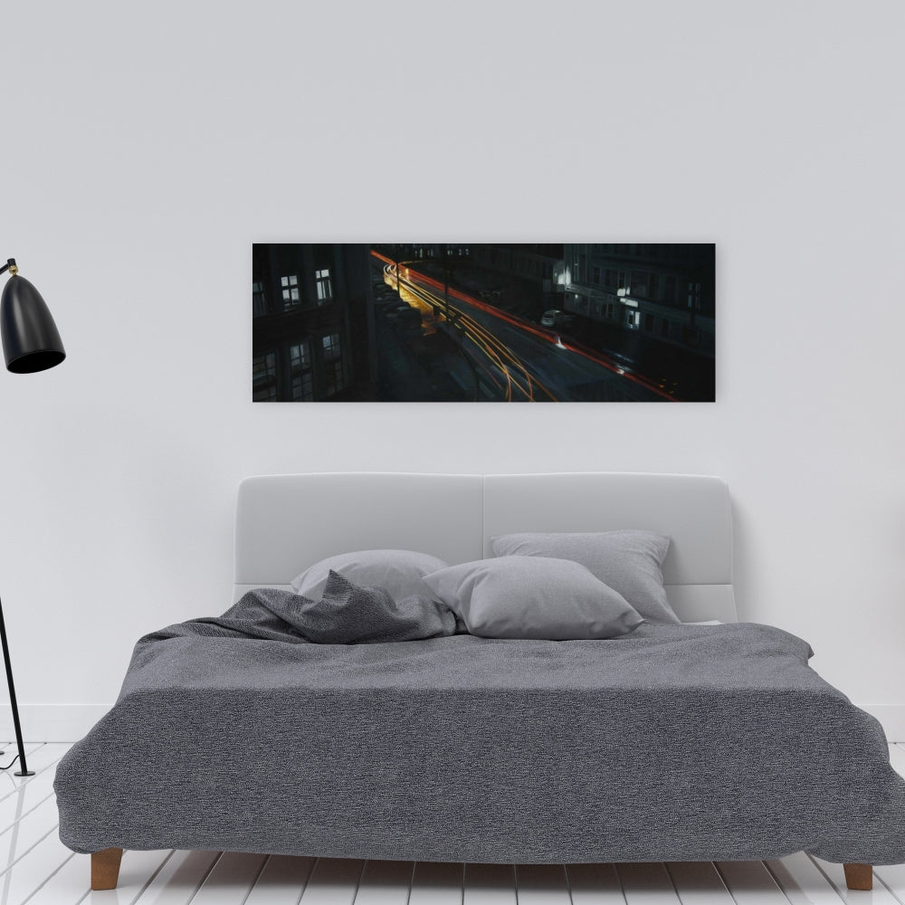 Toile de chambre jaune américaine - Décoration d'intérieur du centre-ville