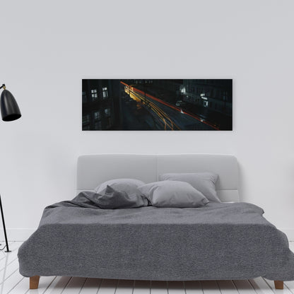 Toile de chambre jaune américaine - Décoration d'intérieur du centre-ville