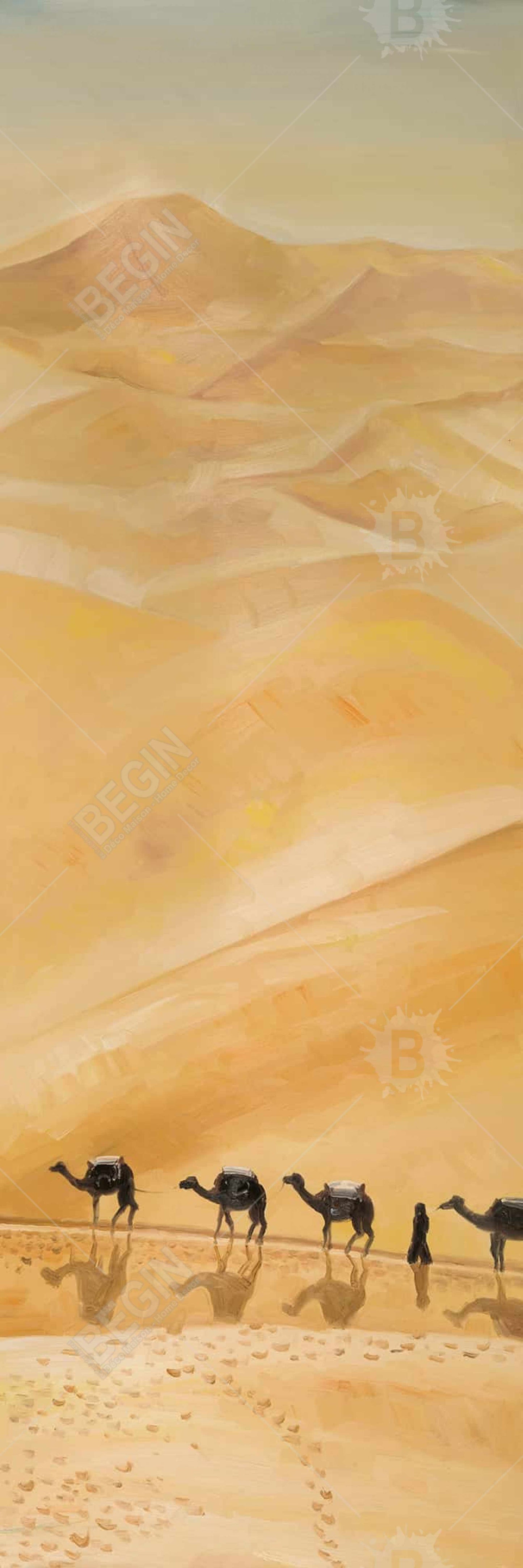 Walking in the Desert Beach Framed Canvas | Home Decor Art