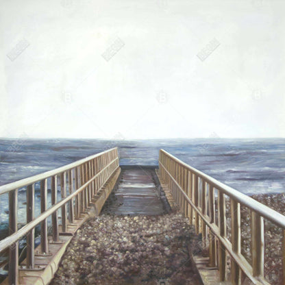 Relaxing Beach Coastal Bedroom Sea Framed Canvas - Home Decor