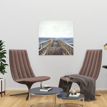 Relaxing Beach Marine Sea Blue Canvas - Home Decor Wall Art