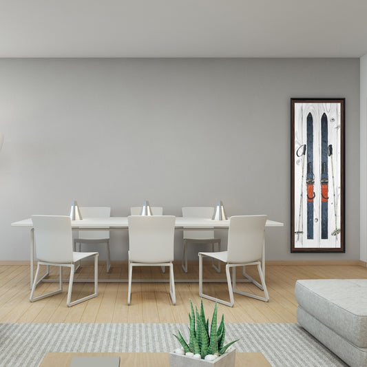 Blue Ski Vintage Framed Canvas | Home Decor Sports & Games