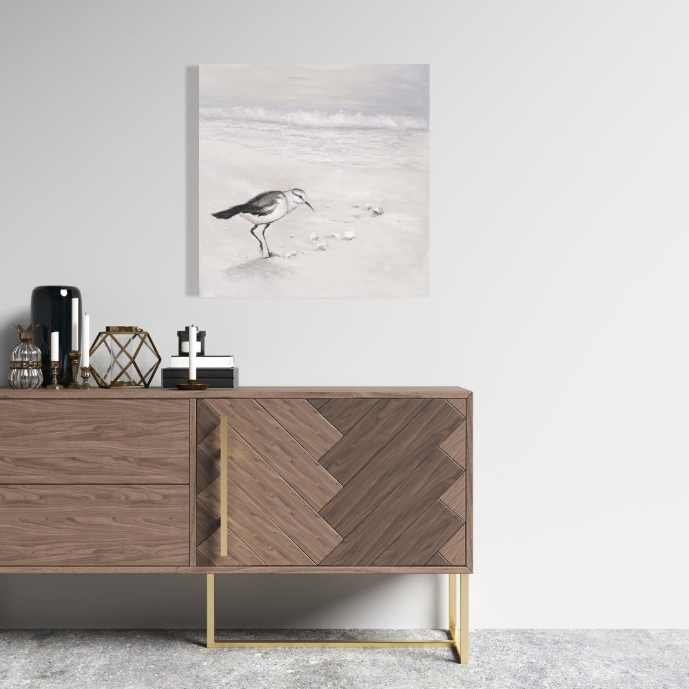 Semipalmated Sandpiper Canvas | Bird Marine Bathroom Decor