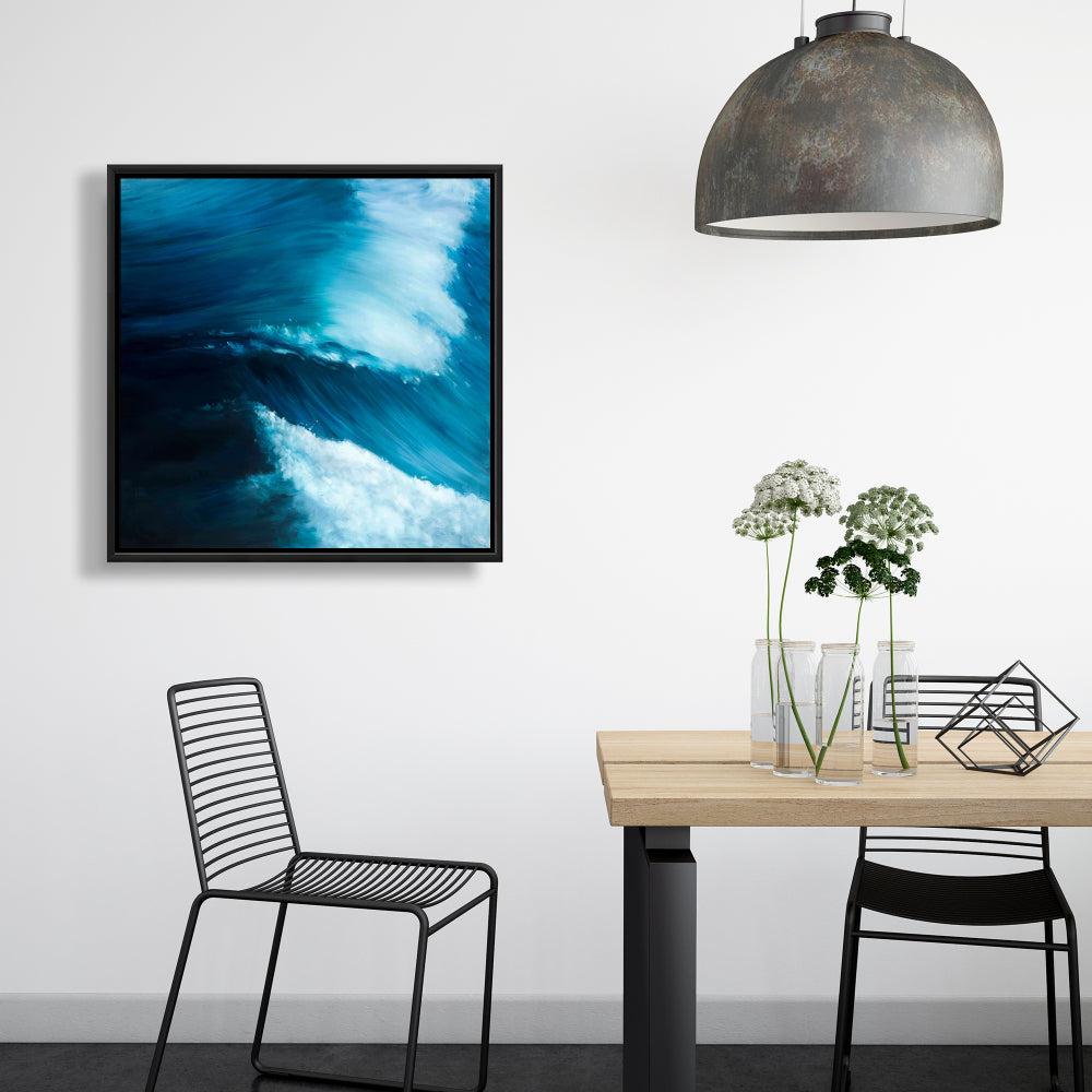 Toile « Mer déchaînée » | Décoration de chambre côtière – Art contemporain