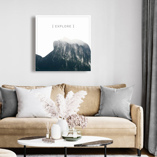 Explore Trees Scandinavian Livingroom Canvas - Home Decor