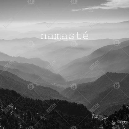 Namaste Monochrome Canvas | Modern Motivational Bedroom Decor