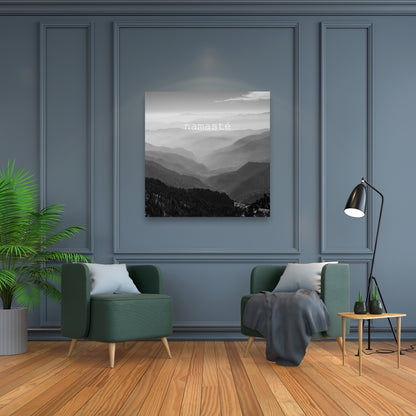 Namaste Monochrome Canvas | Modern Motivational Bedroom Decor