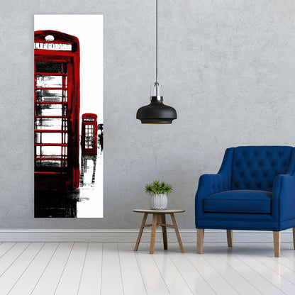 Industrial White Canvas | Telephone Box & Big Ben Home Decor