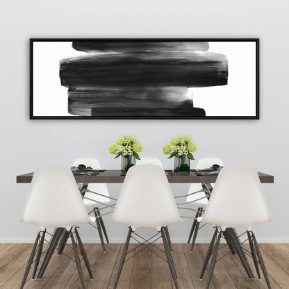 Black Shapes Minimalist Canvas | Bedroom Decor Framed Art