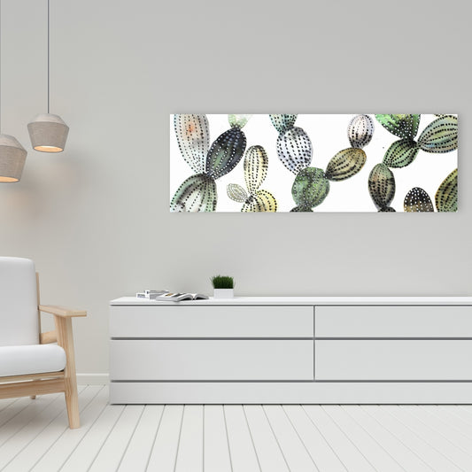 Pattern Opuntia Cactus Canvas - Floral & Botanical Bedroom Decor