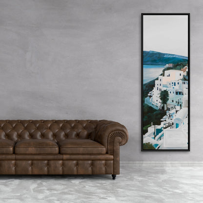 Toile « Voyage en Grèce » | Décoration d'intérieur avec paysage urbain hyperréaliste