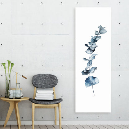 Eucalyptus Blue Leaves Canvas - Minimalist Botanical Decor