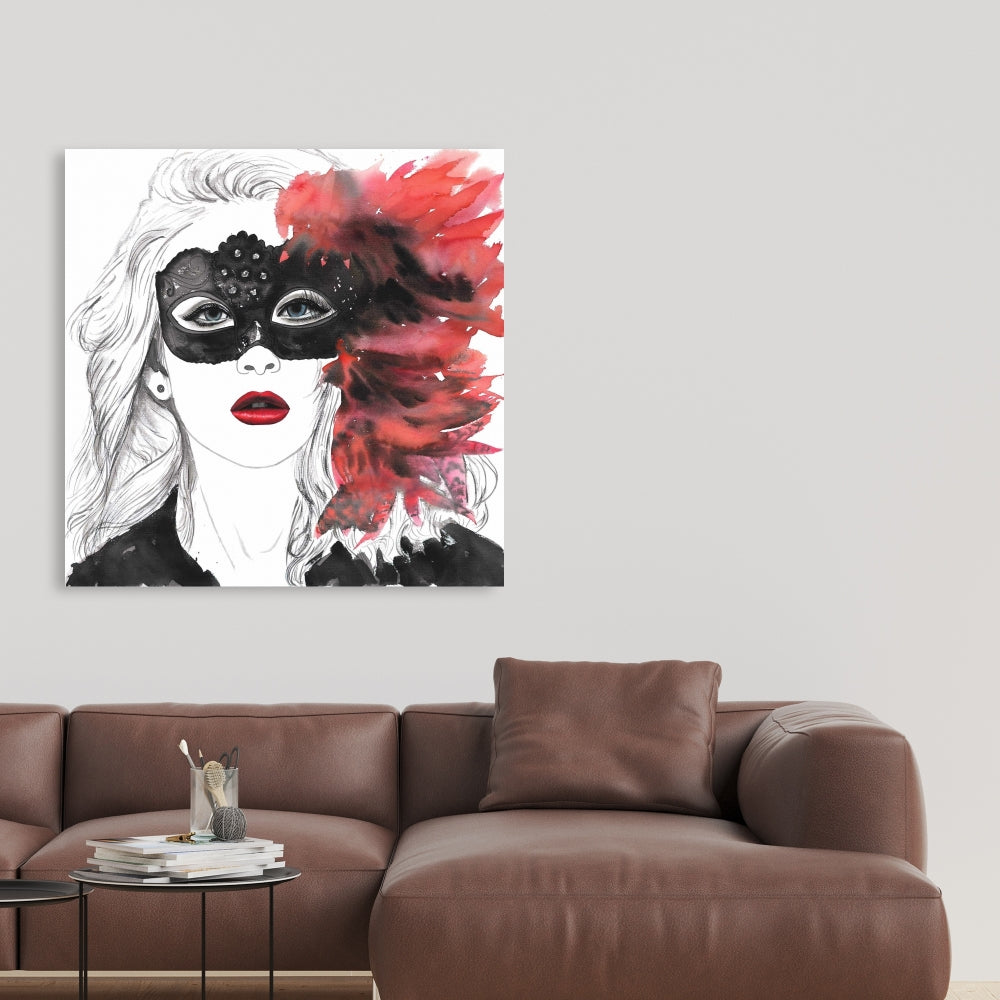 Bohemian Beauty Canvas | Masked Ball Home Decor Wall Art
