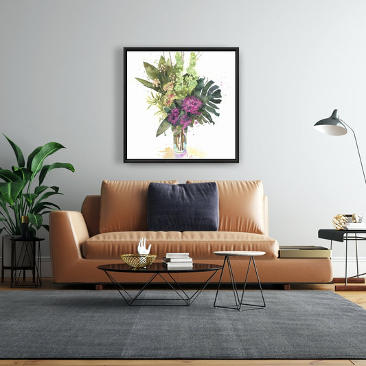 Composition florale tropicale – Toile florale exotique pour chambre