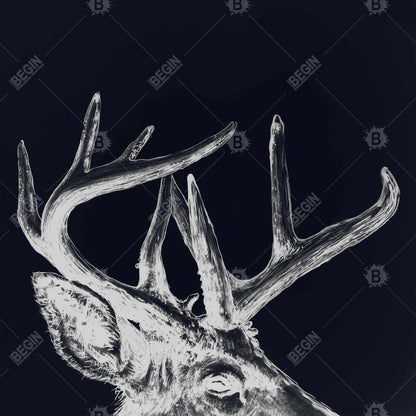 Blue Roe Deer Canvas | Livingroom Wall Art Home Decor
