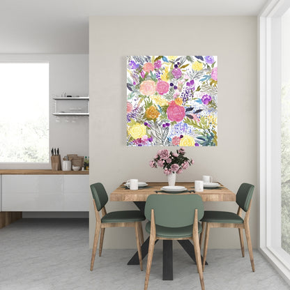 Purple Floral & Botanical Canvas - Bundle of Flowers Decor