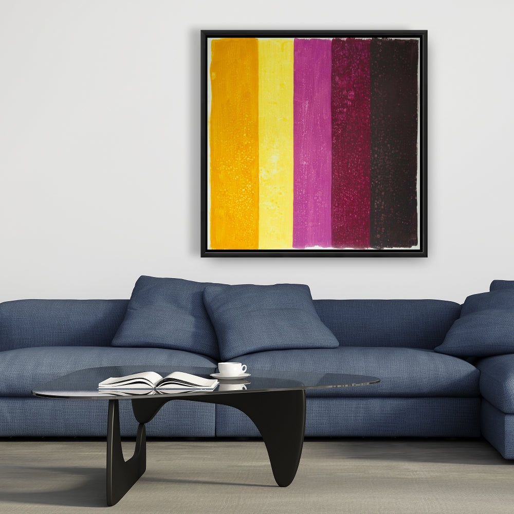 Toile encadrée abstraite Live Stripes | Décoration d'intérieur contemporaine