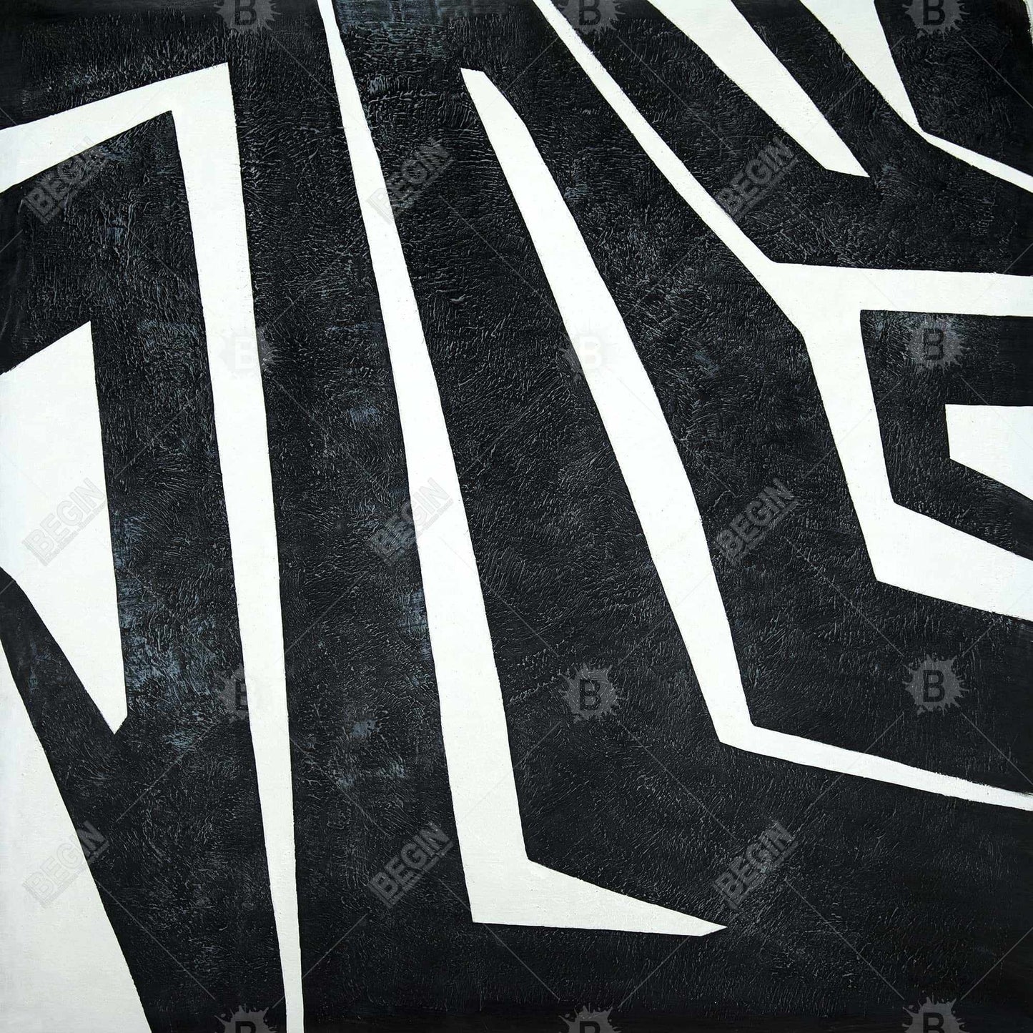 Décoration sur toile encadrée représentant un labyrinthe industriel pour chambre à coucher