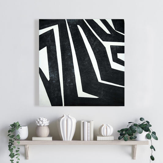 Toile industrielle « Labyrinthe aux formes abstraites » | Décoration d'intérieur