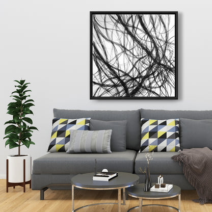 Minimalist Man Cave Decor | White Framed Canvas Connection