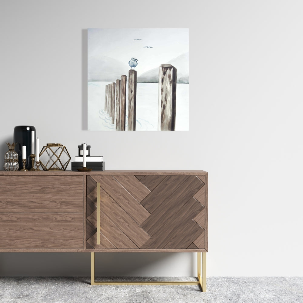 Coastal Blue Seagull Canvas - Marina Home Decor Wall Art