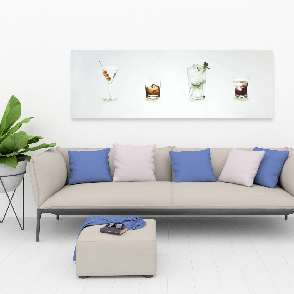 Vintage Cocktails Canvas | Home Decor Wall Art - Gastronomy
