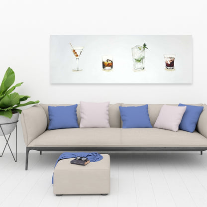 Vintage Cocktails Canvas | Home Decor Wall Art - Gastronomy