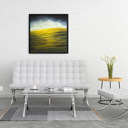 Hillock Rustic Framed Canvas | Mountains Kitchen Home Decor