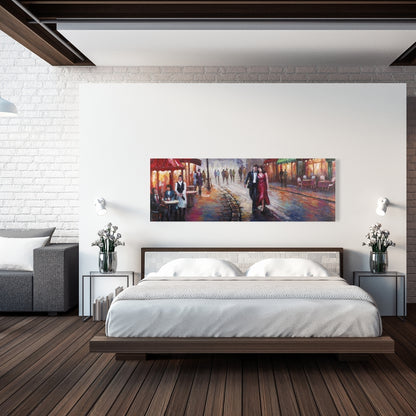 Romantic Blue Canvas - Dressed Up Couple | Home Decor Art