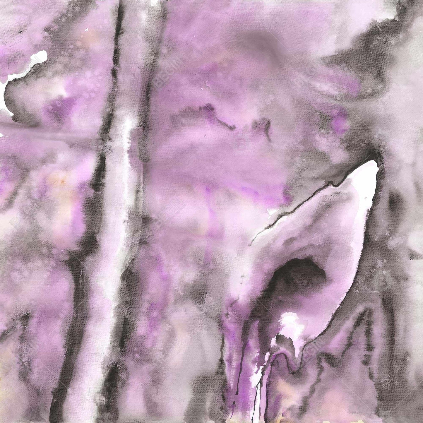 Toile encadrée « Formes abstraites violettes » | Décoration de chambre