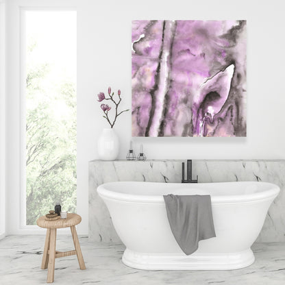 Toile abstraite violette – Décoration murale pour chambre à coucher | Décoration d'intérieur