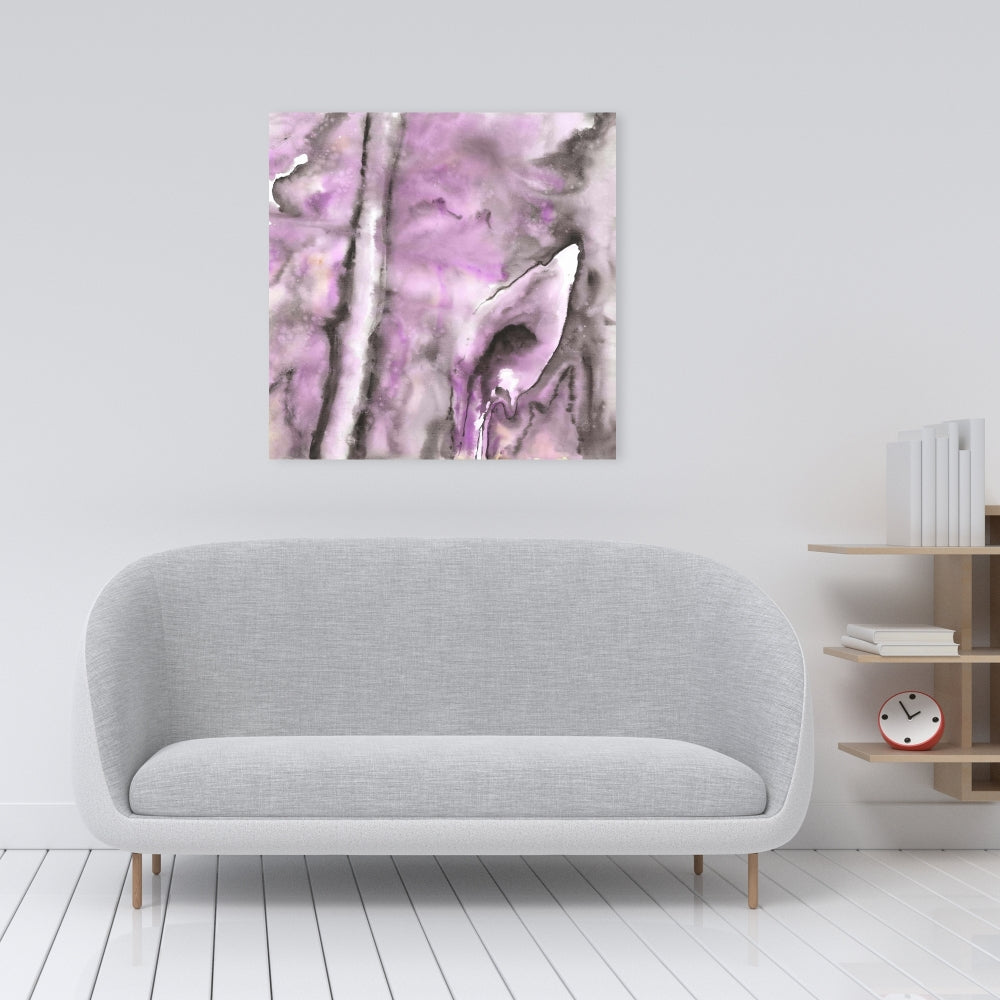 Toile abstraite violette – Décoration murale pour chambre à coucher | Décoration d'intérieur