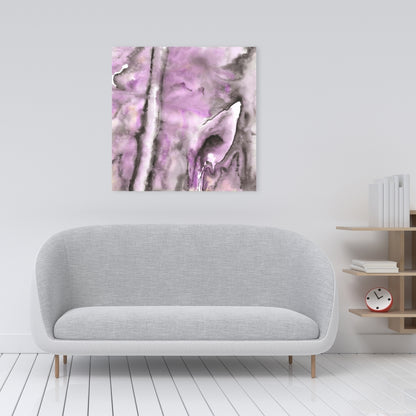 Toile abstraite violette – Décoration murale pour chambre à coucher | Décoration d'intérieur