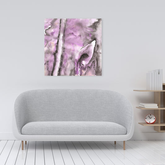 Purple Abstract Canvas - Bedroom Wall Art | Home Decor