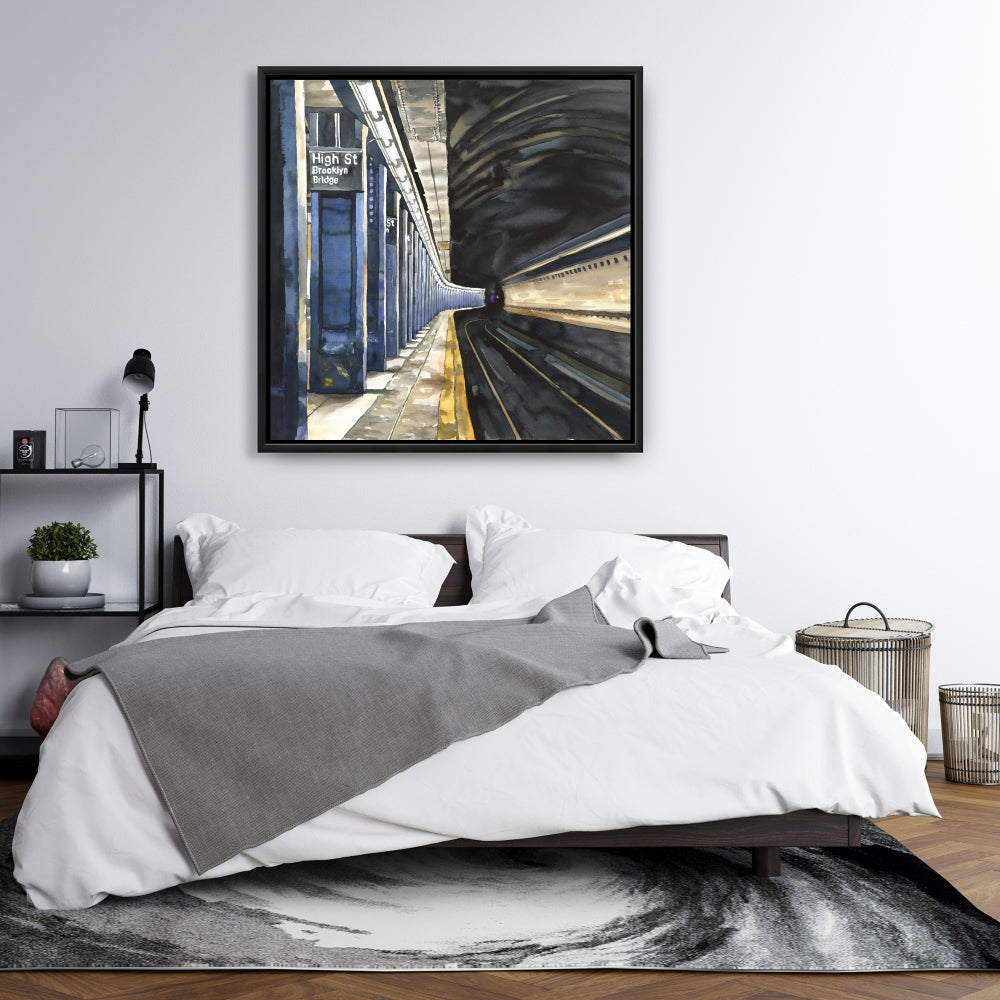Toile industrielle du métro de New York | Décoration murale
