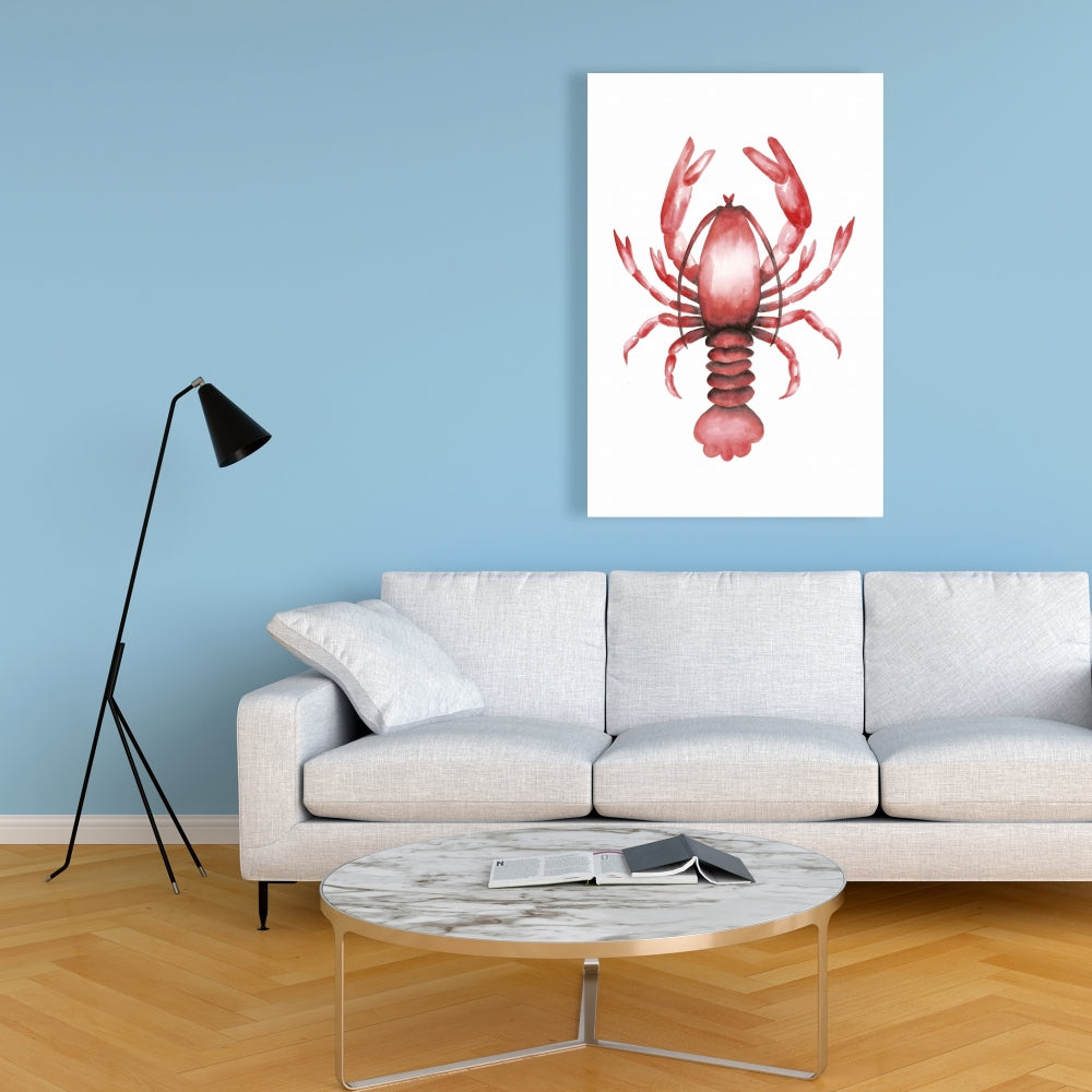 Lobster Red Kitchen Canvas | Unique Home Decor Wall Art