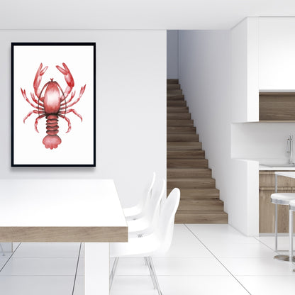 Toile « Cuisine marine au homard » | Décoration d'intérieur aquatique encadrée