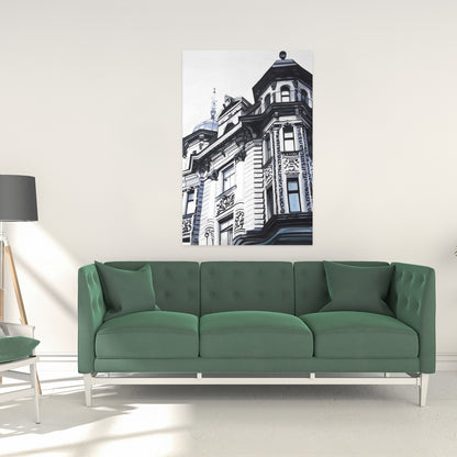 Historic Apartment Monochrome Canvas | Cities Building Decor