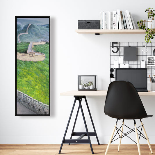 Great Wall of China Framed Canvas | Modern Bedroom Decor