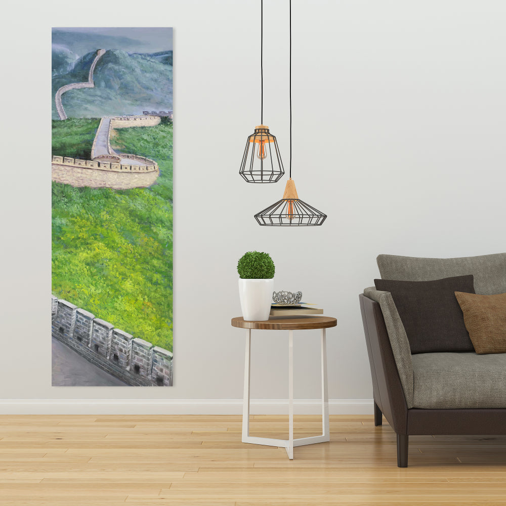 Great Wall of China Blue Canvas | Contemporary Home Decor