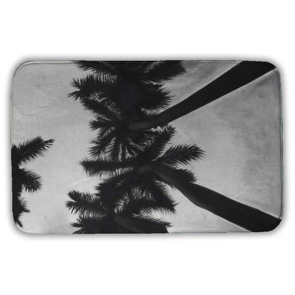 Coastal Bedroom Monochrome Canvas | Monochrome Palm Trees Decor