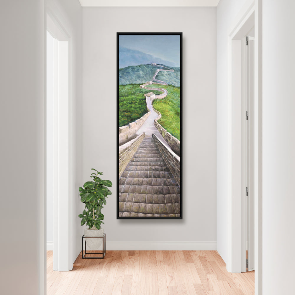 Blue Great Wall Mutianyu Framed Canvas | Contemporary Decor