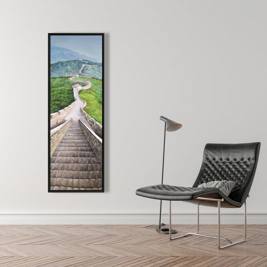 Blue Great Wall Mutianyu Framed Canvas | Contemporary Decor