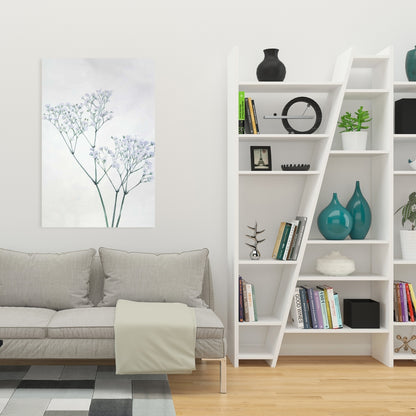 Toile minimaliste gypsophile bleue | Décoration de chambre