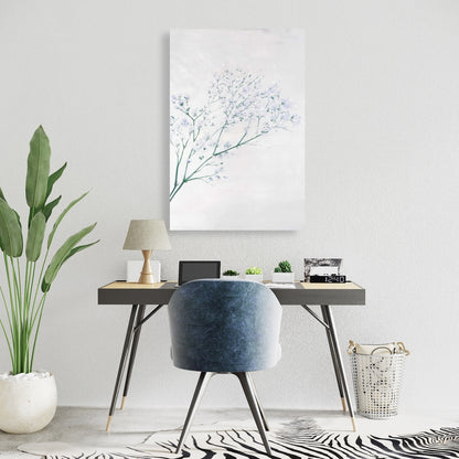 Botanical Bedroom Canvas | Minimalist Baby's Breath Bouquet