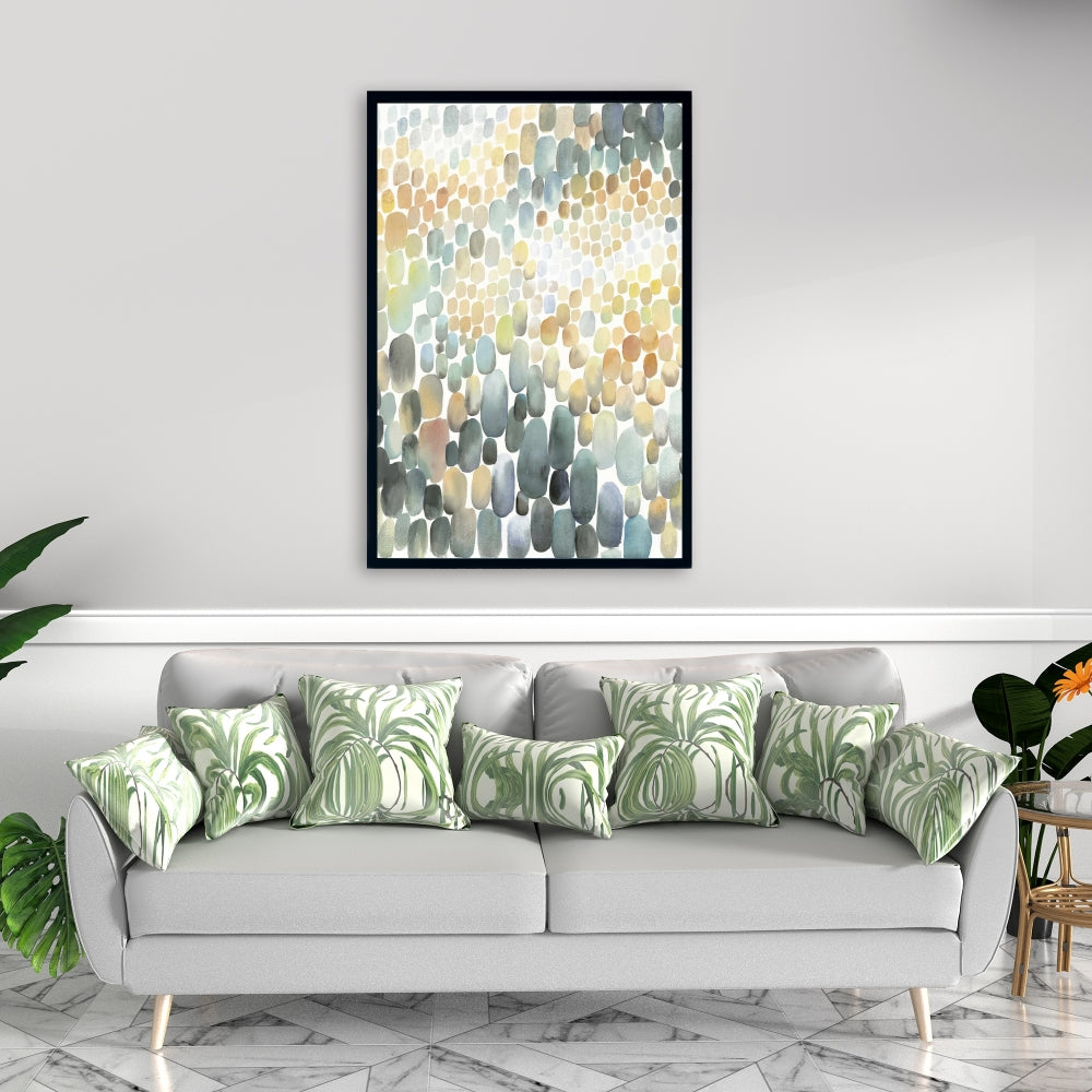 Toile « Groupe de cercles » | Cadre bleu | Décoration d'intérieur