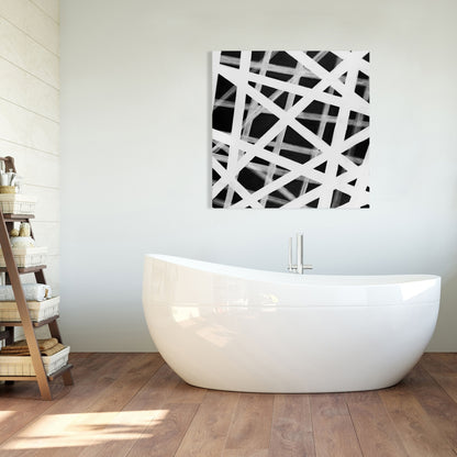 Minimalist Geometric Stripes Canvas | Abstract Home Decor