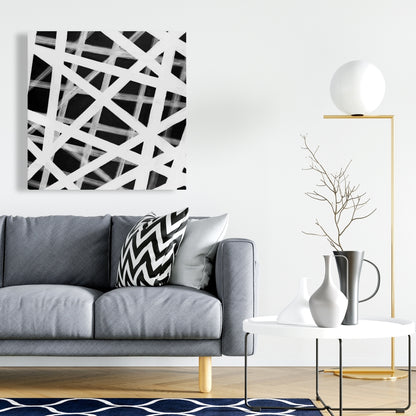 Minimalist Geometric Stripes Canvas | Abstract Home Decor